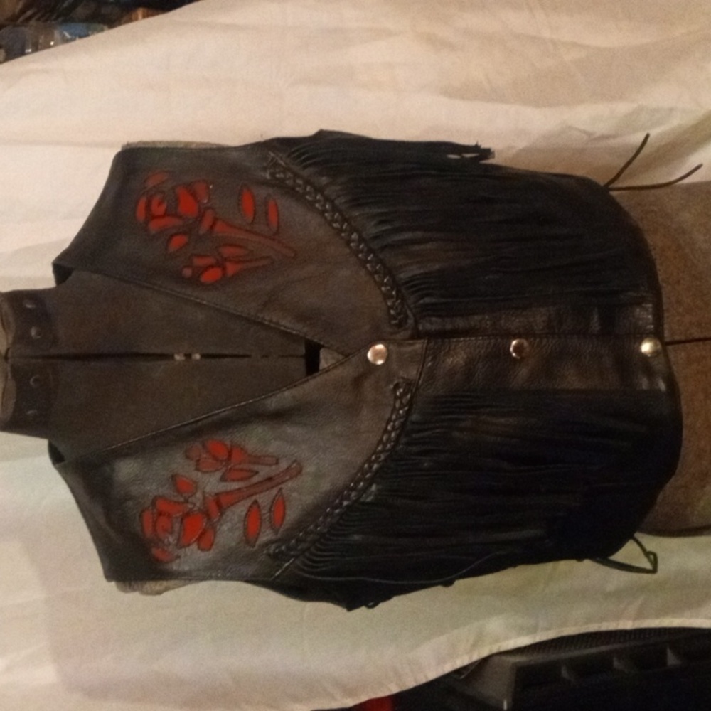 Women's leather vest